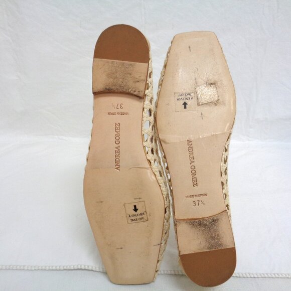 ANDREA GOMEZ Amelia Ballet Flat Natural Raffia size EU 37.5 / US 7 - Picture 6 of 9